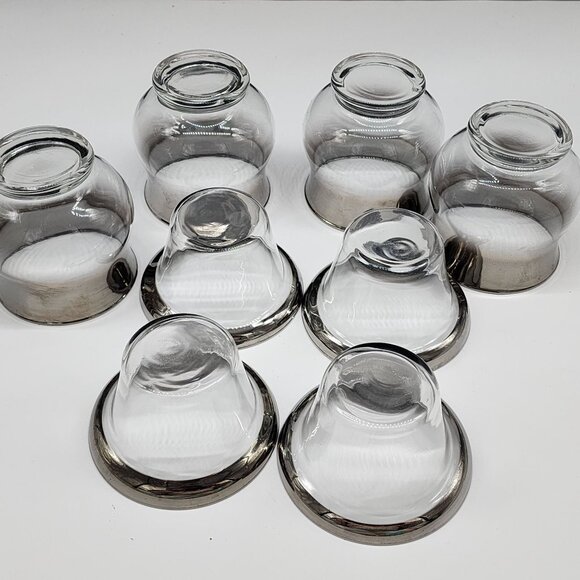 MCM Dorothy Thorp Silver Fade Shrimp Seafood Chiller Set of 4 VTG 4.5" - Picture 6 of 6